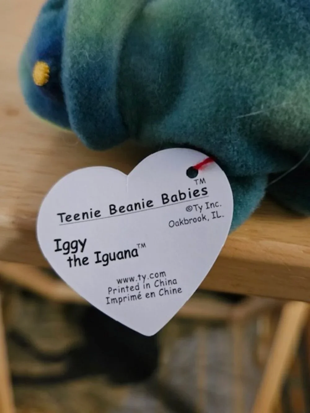 RARE Teenie Beanie Baby Iggy The Iguana